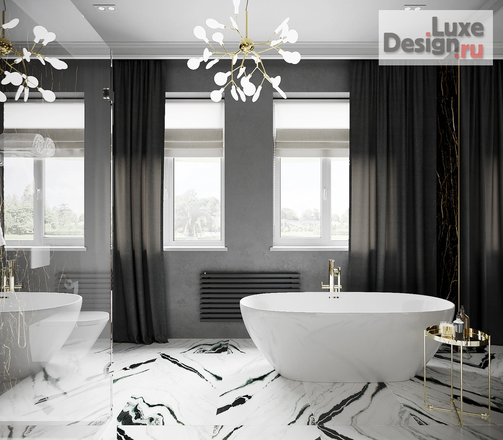 Дизайн интерьера ванной "Ванная комната при мастер-спальне. Архангельское" (фото 4)