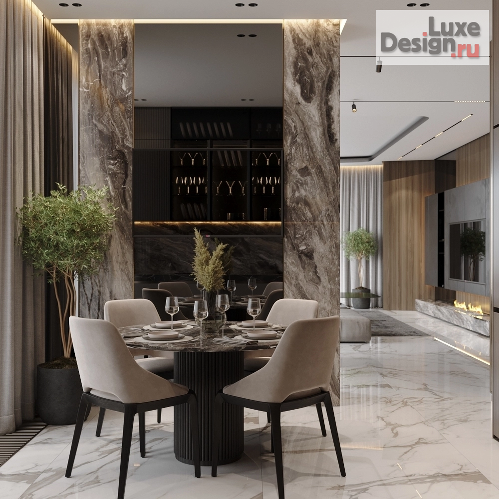 Дизайн интерьера четырехкомнатной квартиры "МФК Capital Towers, 155м.кв." (фото 9)