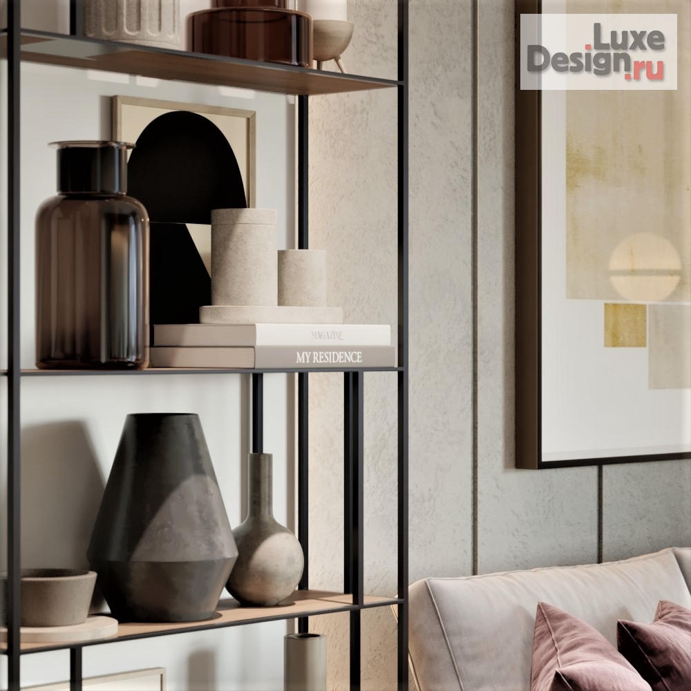 Дизайн интерьера однокомнатной квартиры "ЖК Огни" (фото 2)