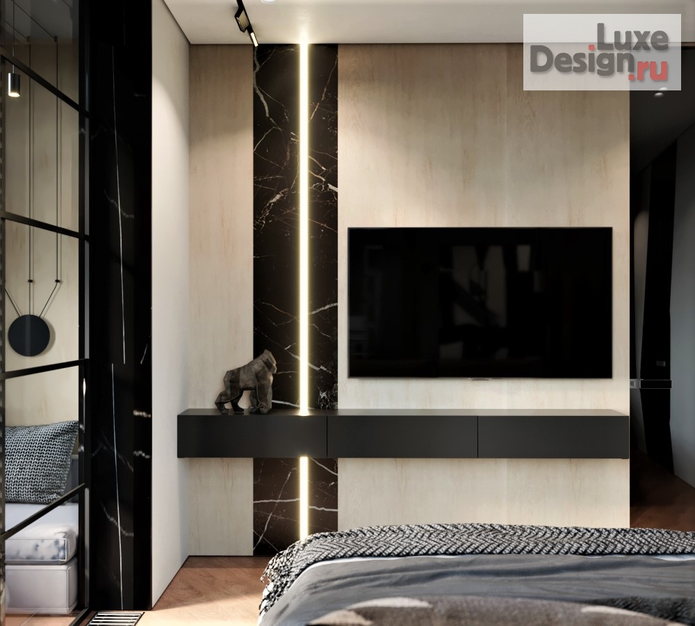 Дизайн интерьера однокомнатной квартиры "ЖК Серебряный фонтан" (фото 7)