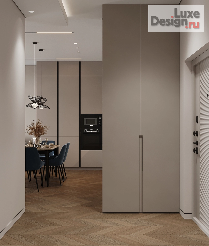 Дизайн интерьера трехкомнатной квартиры "ЖК Событие, 104м.кв." (фото 46)