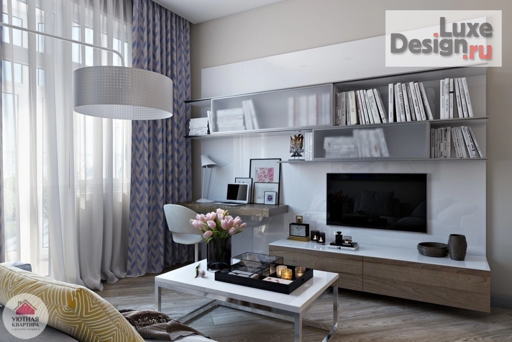 Дизайн интерьера двухкомнатной квартиры "2-х комнатная квартира, 77 кв.м" (фото 4)