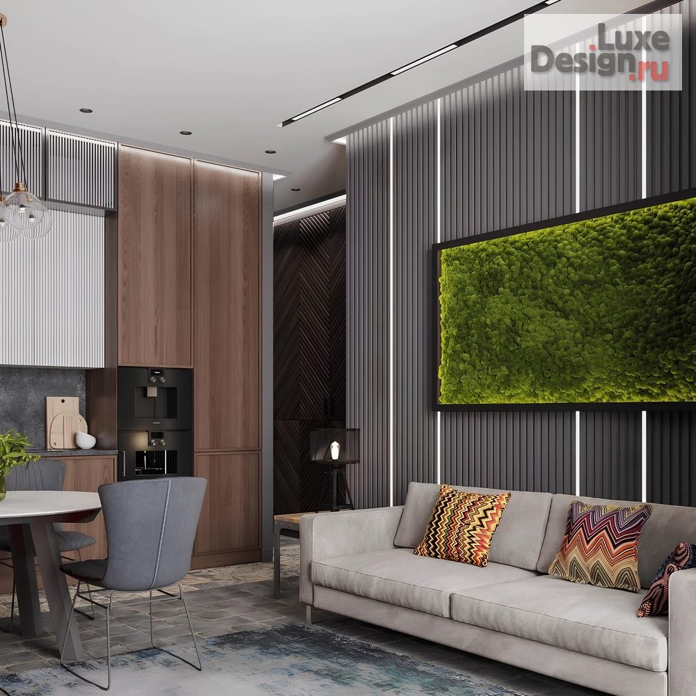 Дизайн интерьера двухкомнатной квартиры "ЖК Огни-1" (фото 2)