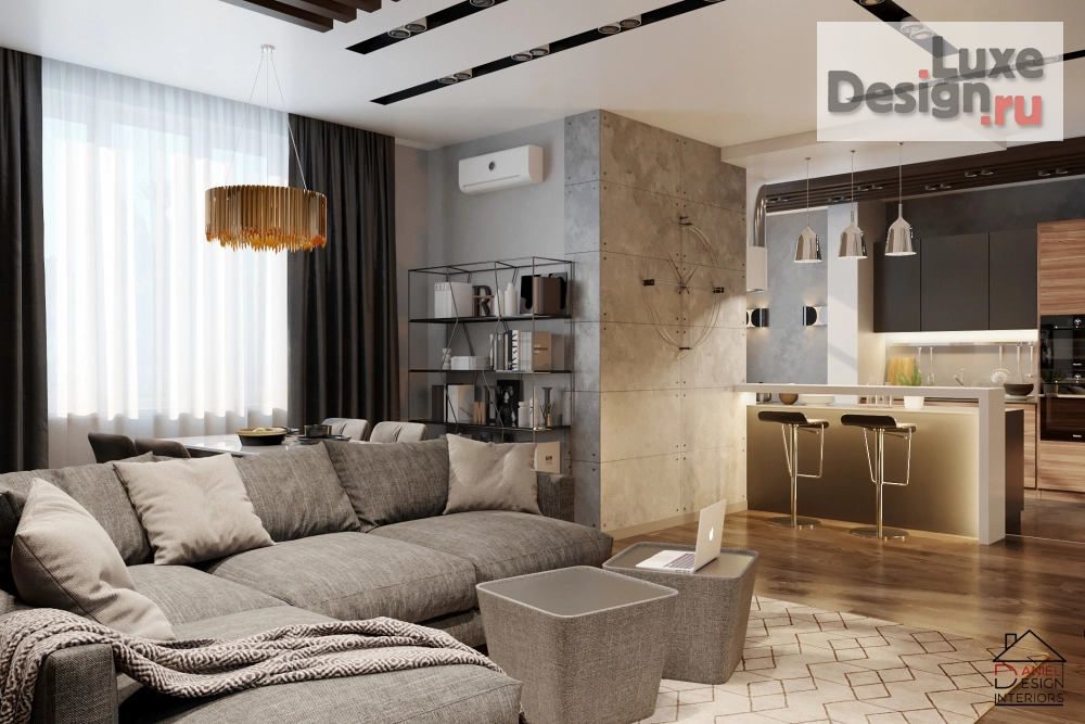 Дизайн интерьера двухкомнатной квартиры "Квартира для холостяка. ЖК Мосфильмовский" (фото 10)