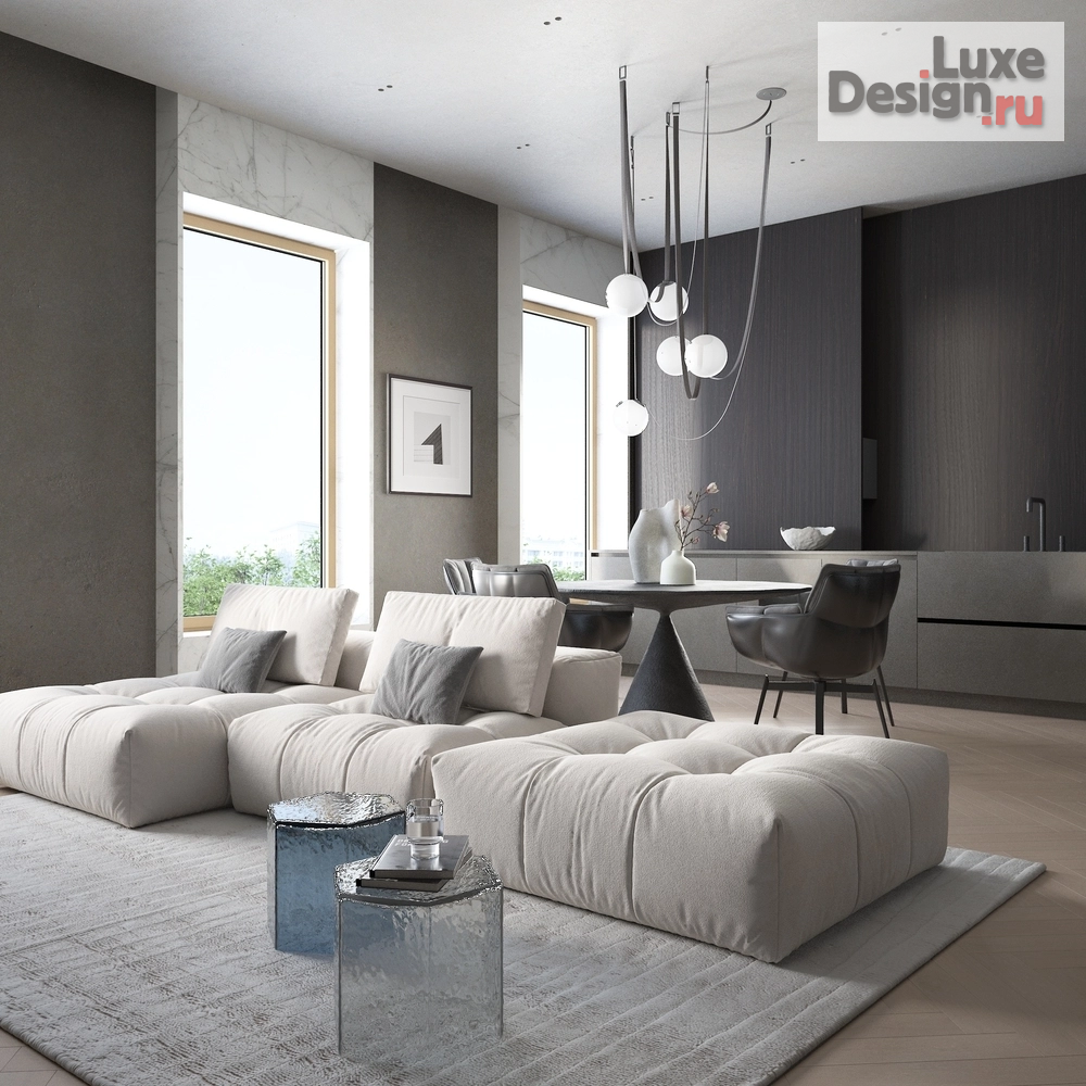 Дизайн интерьера двухкомнатной квартиры "Титул" (фото 1)