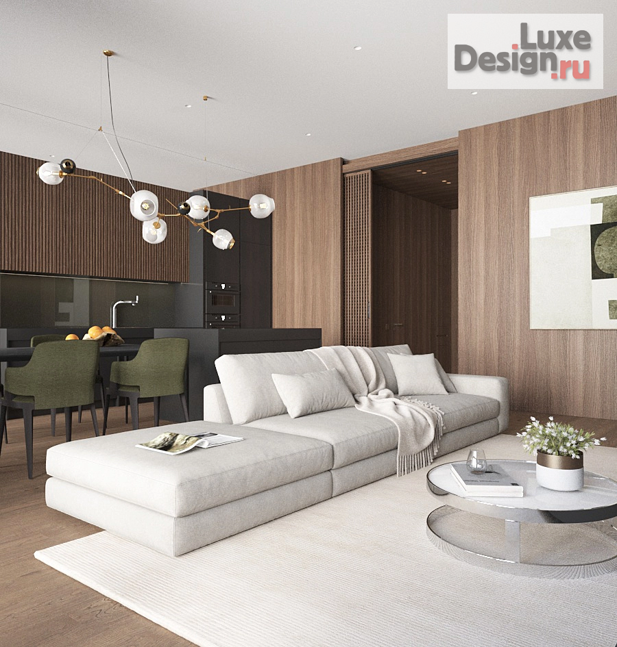 Дизайн интерьера трехкомнатной квартиры "Ордынка" (фото 1)