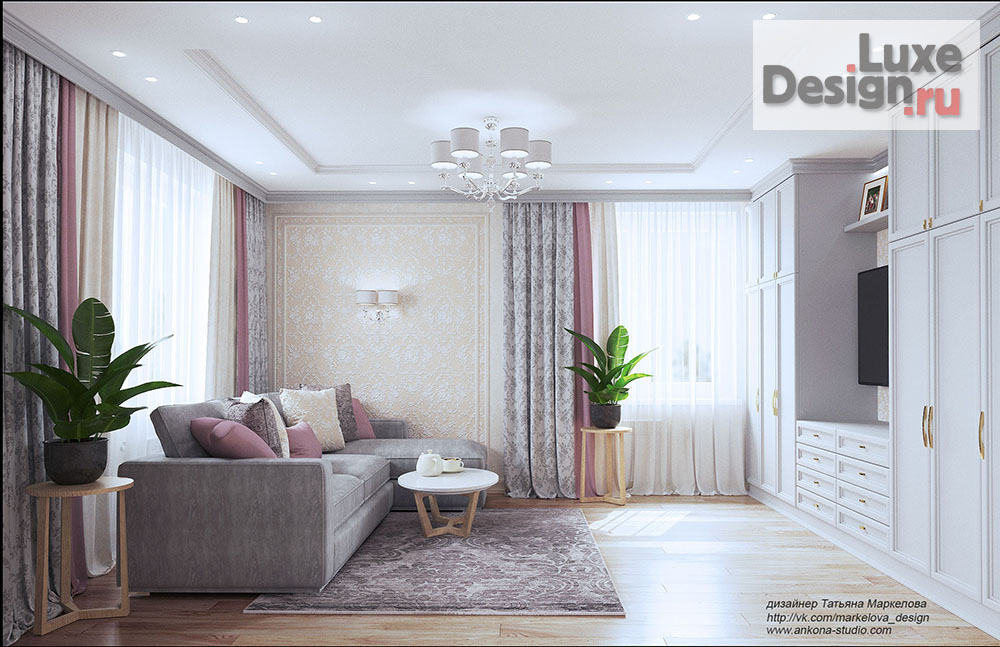 Дизайн интерьера двухкомнатной квартиры "Квартира Современная классика" (фото 4)