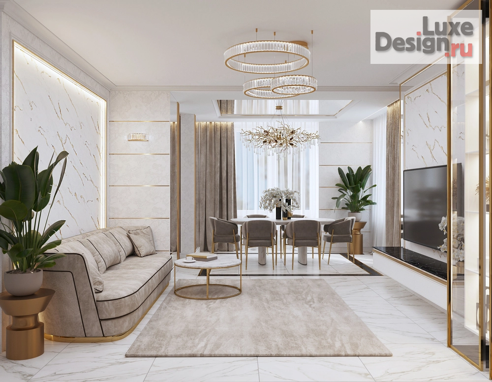 Дизайн интерьера трехкомнатной квартиры "Трехкомнатная квартира 110 кв.м." (фото 1)