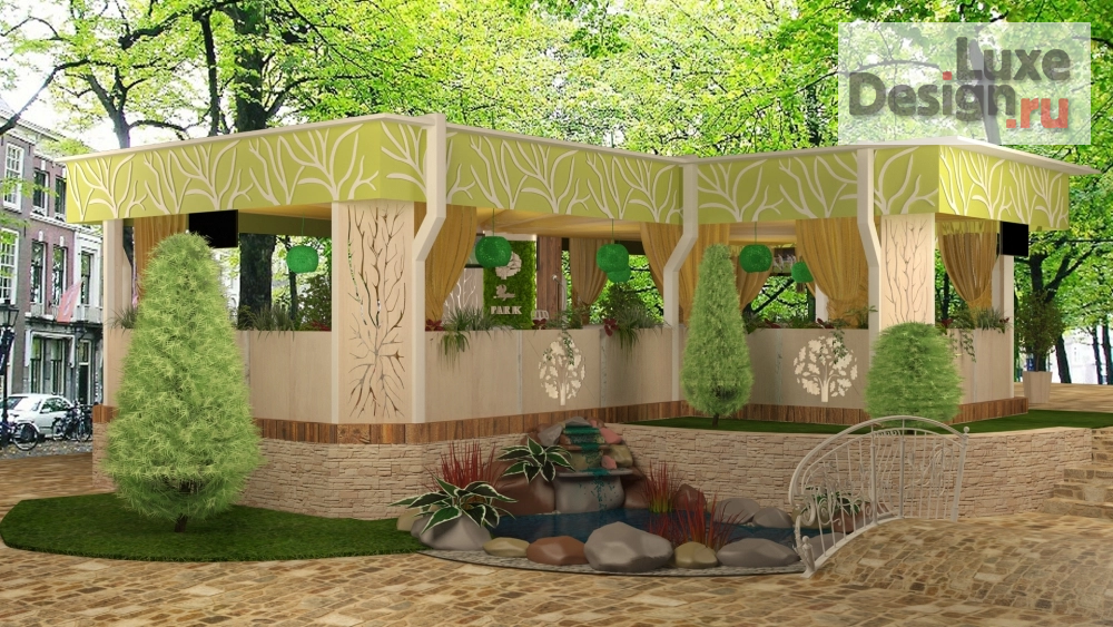 Дизайн интерьера ресторана "Летняя веранда ресторана "ВЕРА парк"" (фото 9)