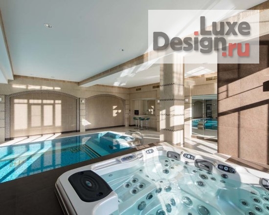 Дизайн интерьера сауны "Частный бассейн в загородном доме" (фото 6)