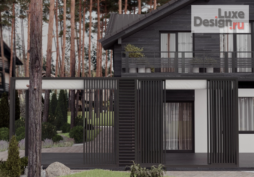 Частная архитектура "Проект террасы и оформления фасада коттеджа" (фото 2)