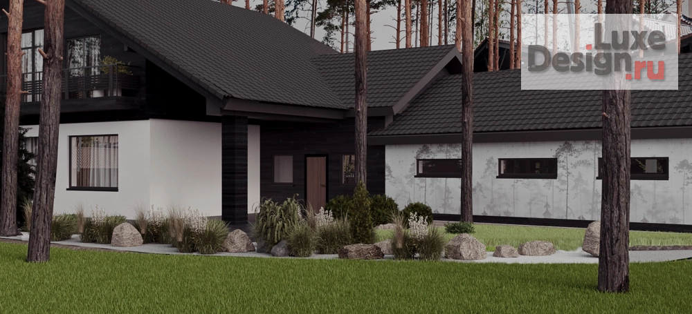 Частная архитектура "Проект террасы и оформления фасада коттеджа" (фото 4)