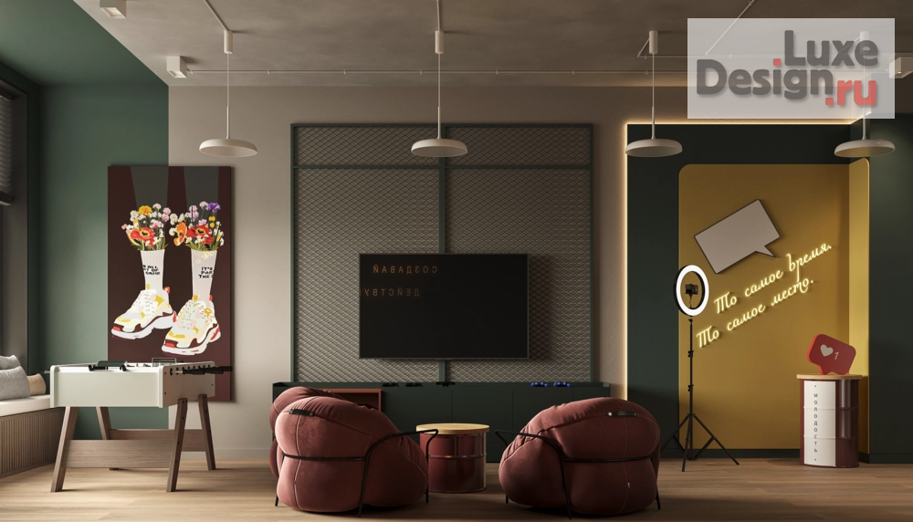 Дизайн интерьера клуба "Игровое пространство для подростков" (фото 4)