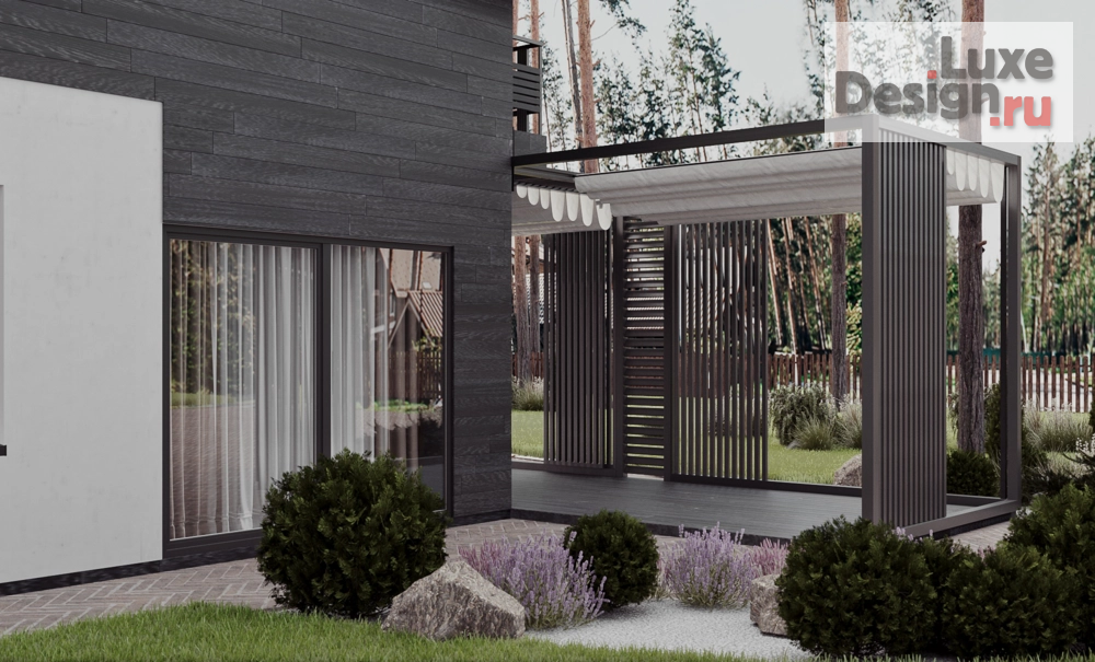 Частная архитектура "Проект террасы и оформления фасада коттеджа" (фото 3)