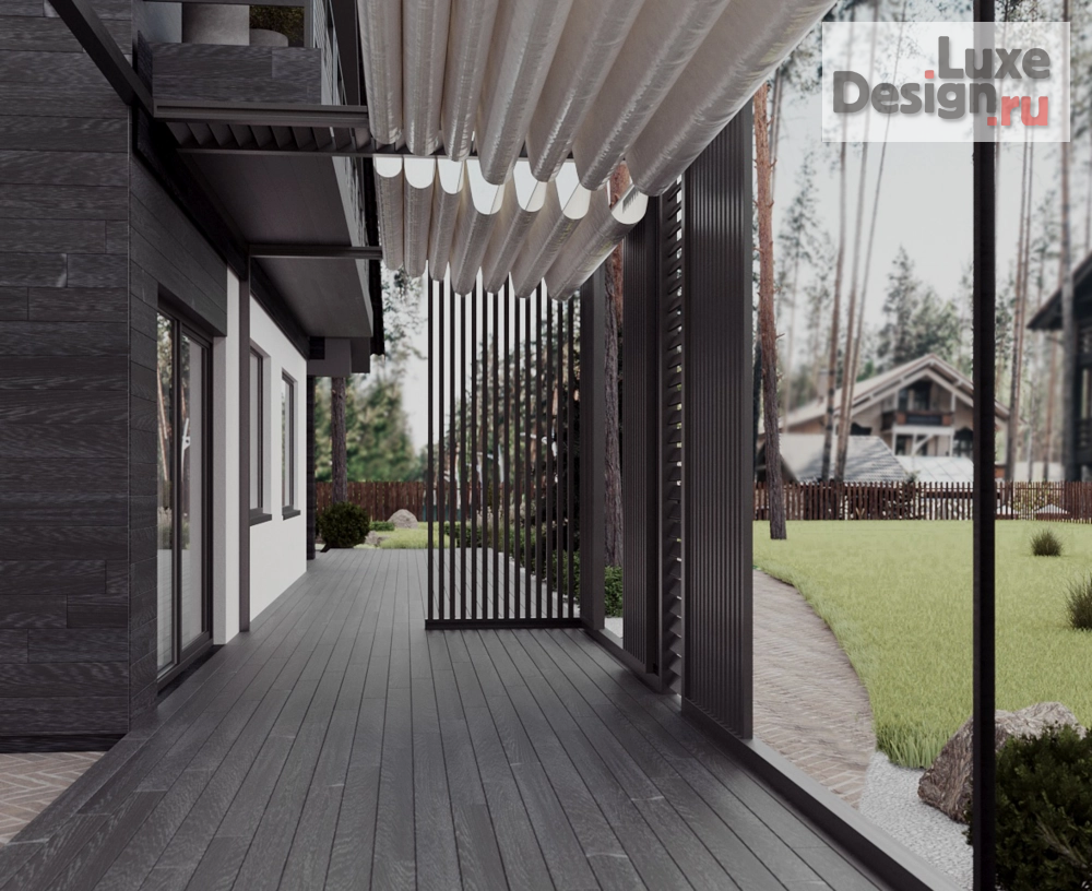 Частная архитектура "Проект террасы и оформления фасада коттеджа" (фото 7)