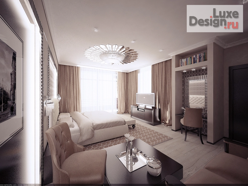 Дизайн интерьера спальни "милениум парк спальня главная" (фото 2)