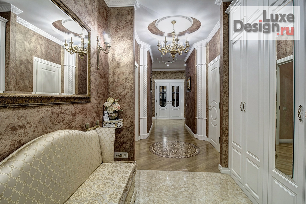 Дизайн интерьера трехкомнатной квартиры " Квартира с восточными нотами для молодой многодетной семьи" (фото 2) от дизайнера Бондаренко Елена Дизайн интерьера трехкомнатной квартиры " Квартира с восточными нотами для молодой многодетной семьи" (фото 2)