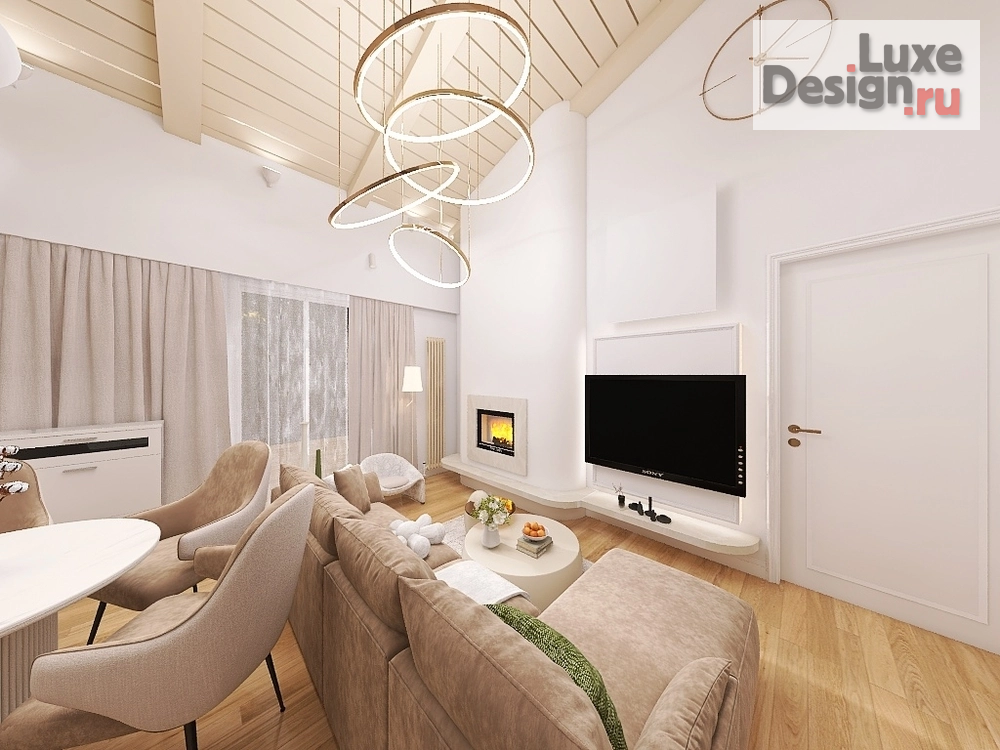 Дизайн интерьера загородного дома "Дом в лесу" (фото 2)