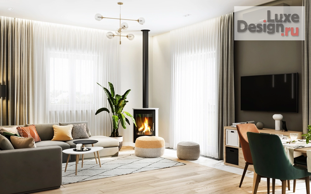 Дизайн интерьера загородного дома "Дизайн-проект частного дома в Подмосковье" (фото 10)