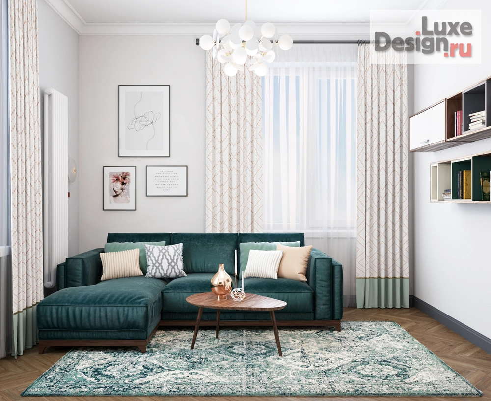 Дизайн интерьера двухкомнатной квартиры "Дизайн-проект 3-комнатной квартиры в Москве" (фото 10)