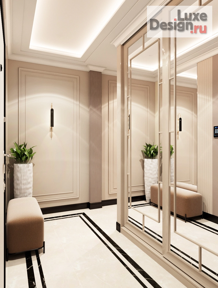 Дизайн интерьера трехкомнатной квартиры "Дизайн-проект 3-комнатной квартиры в Москве" (фото 4)