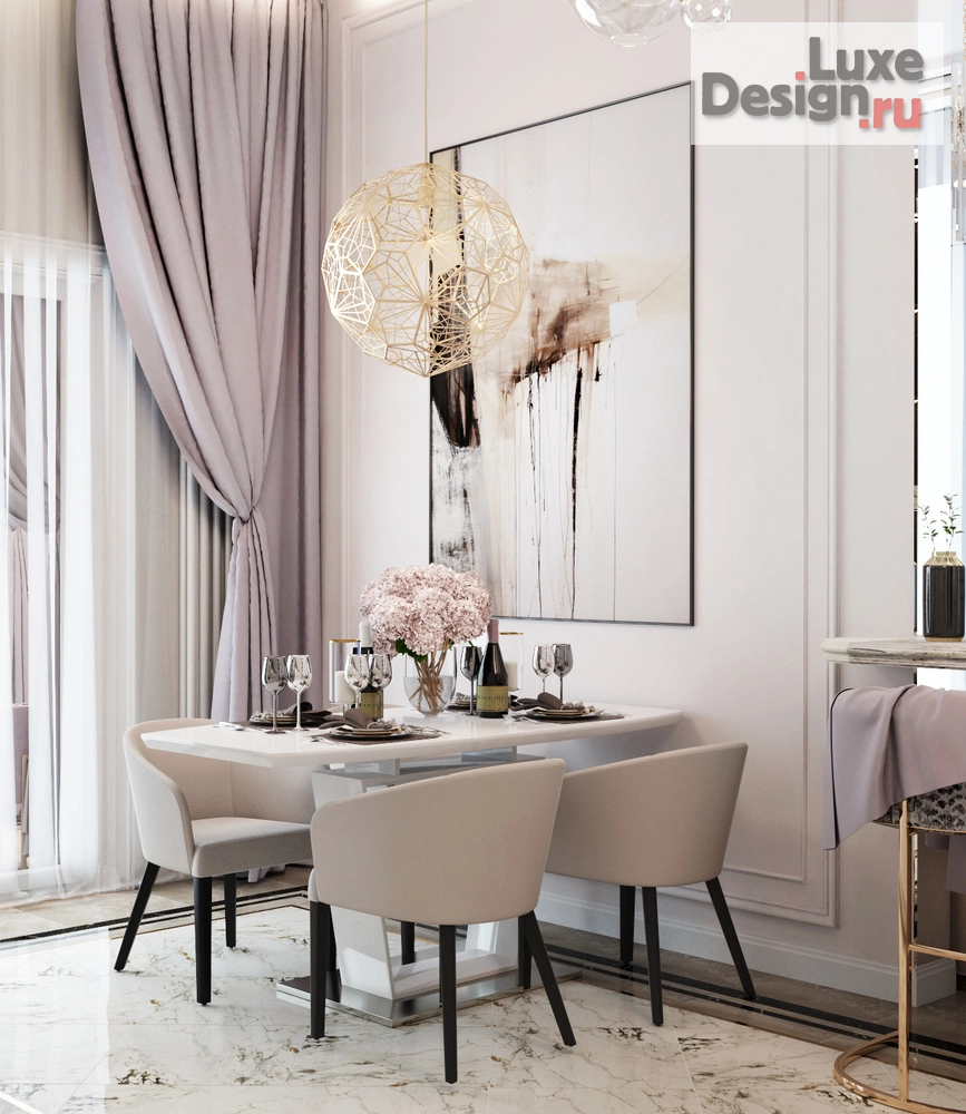 Дизайн интерьера четырехкомнатной квартиры "Дизайн-проект 4-комнатной квартиры в Анапе" (фото 4)