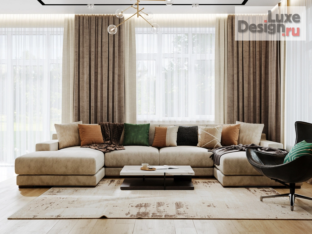 Дизайн интерьера загородного дома "Дизайн-проект частного дома в Подмосковье" (фото 5)