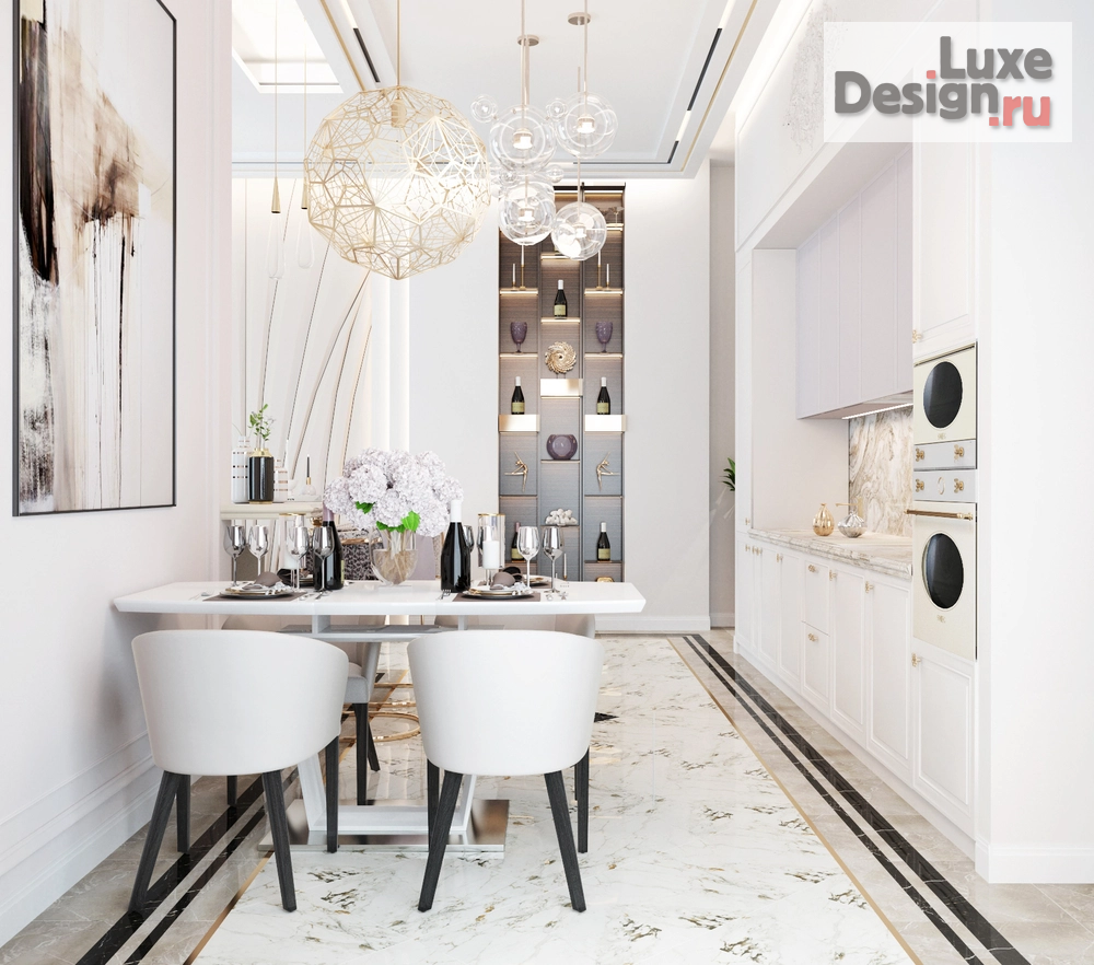 Дизайн интерьера четырехкомнатной квартиры "Дизайн-проект 4-комнатной квартиры в Анапе" (фото 6)