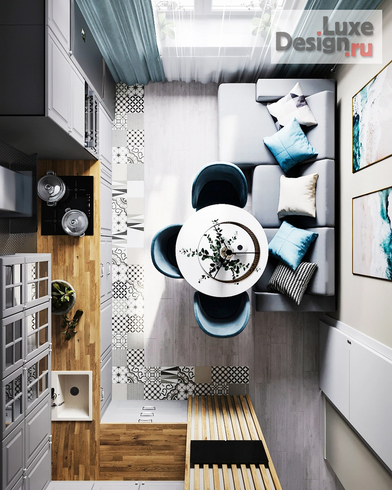 Дизайн интерьера двухкомнатной квартиры "Дизайн-проект 2-комнатной квартиры в Москве" (фото 4)