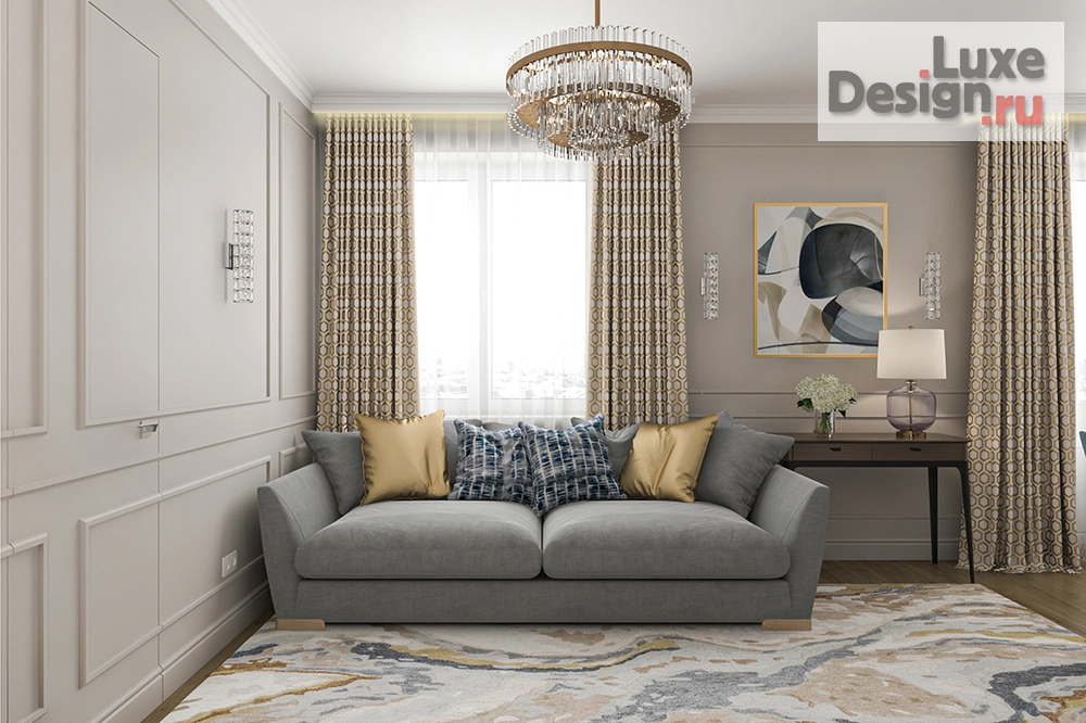 Дизайн интерьера трехкомнатной квартиры "Дизайн-проект квартиры для семьи  с двумя детьми" (фото 2)