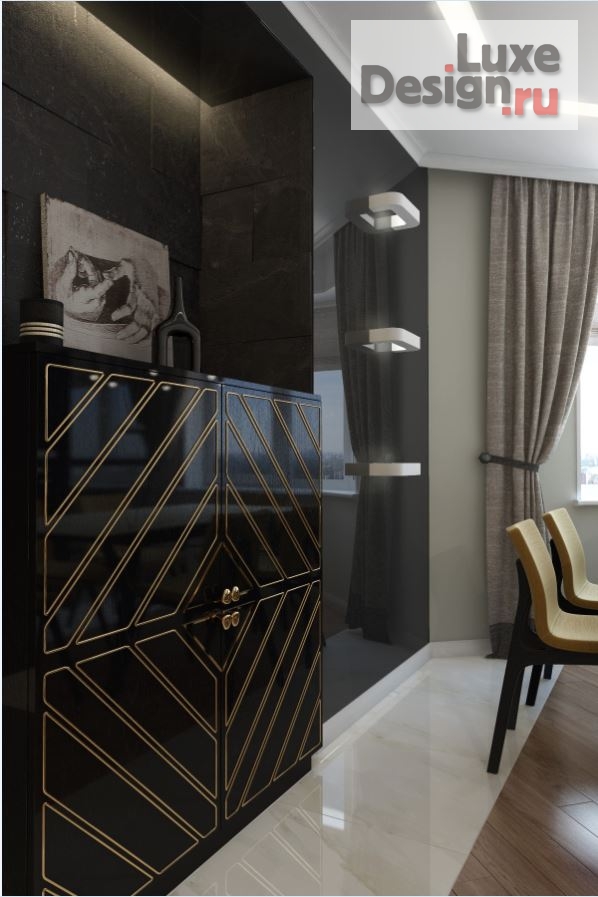 Дизайн интерьера трехкомнатной квартиры "Дизайн-проект квартиры в Новой Москве" (фото 3)