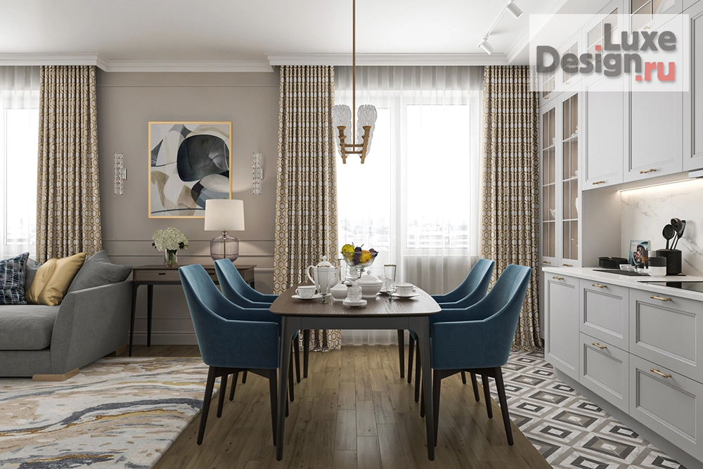 Дизайн интерьера трехкомнатной квартиры "Дизайн-проект квартиры для семьи  с двумя детьми" (фото 6)