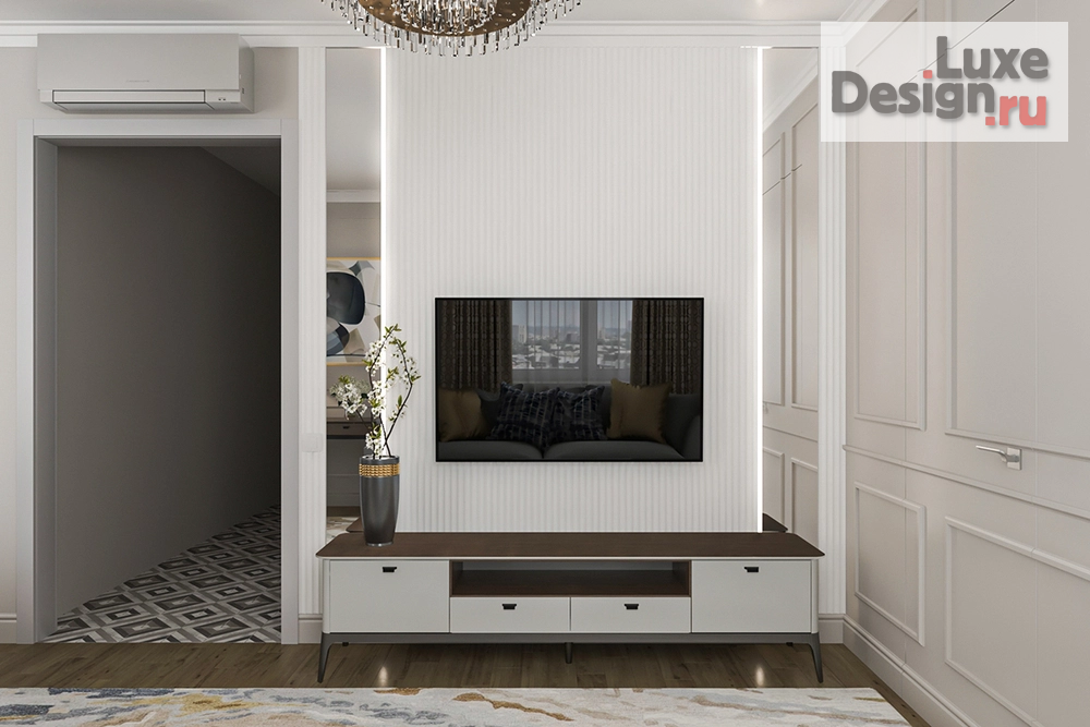 Дизайн интерьера трехкомнатной квартиры "Дизайн-проект квартиры для семьи  с двумя детьми" (фото 3)