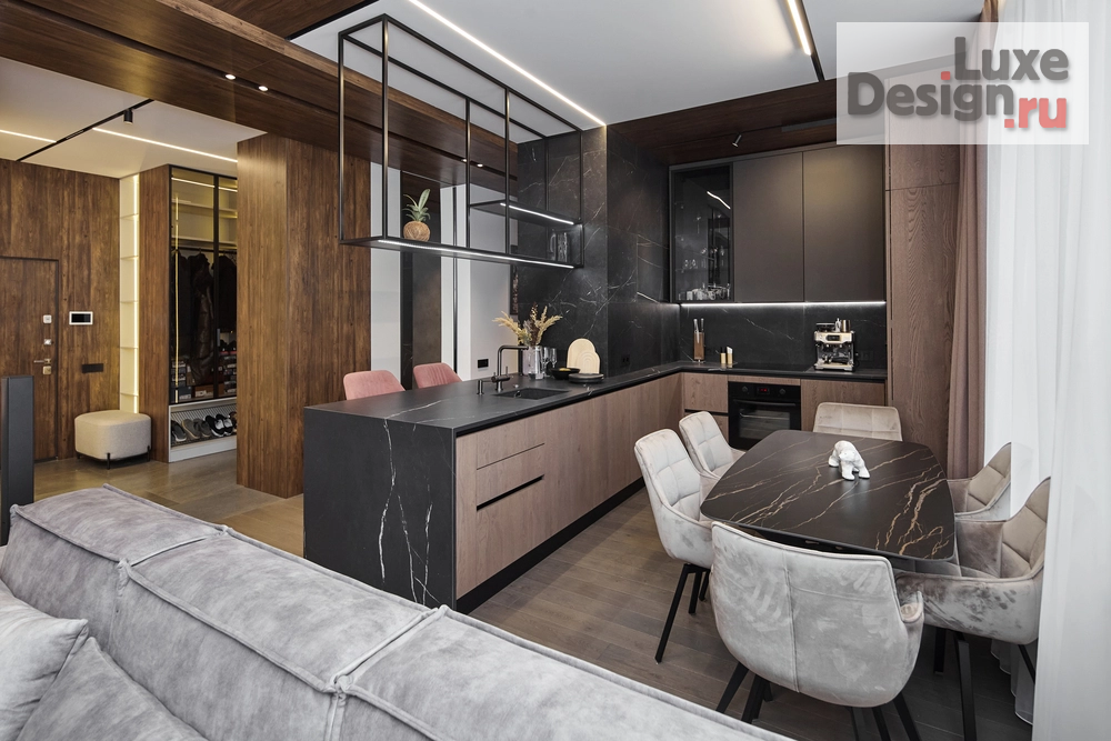 Дизайн интерьера трехкомнатной квартиры "Реализованный проект трехкомнатной квартиры ЖК Сердце столицы" (фото 2)