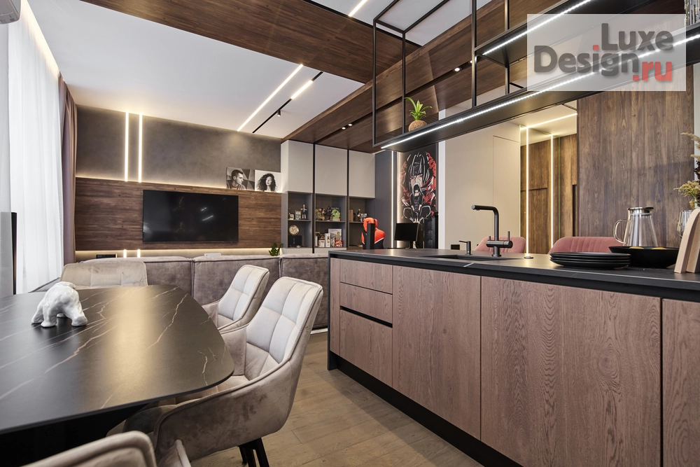 Дизайн интерьера трехкомнатной квартиры "Реализованный проект трехкомнатной квартиры ЖК Сердце столицы" (фото 4)