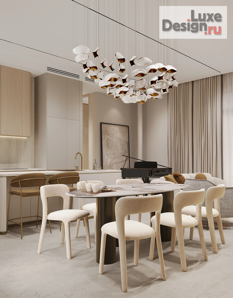 Дизайн интерьера коттеджа "Дизайн интерьера дома в коттеджном посёлке «Nordic» 250 м²" (фото 12)