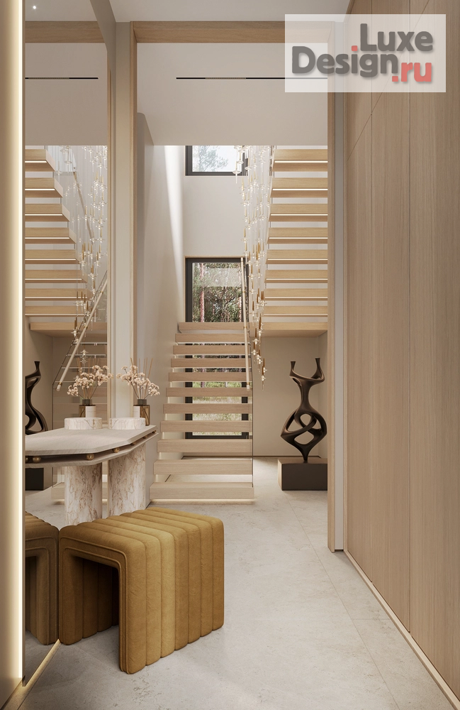 Дизайн интерьера коттеджа "Дизайн интерьера дома в коттеджном посёлке «Nordic» 250 м²" (фото 17)
