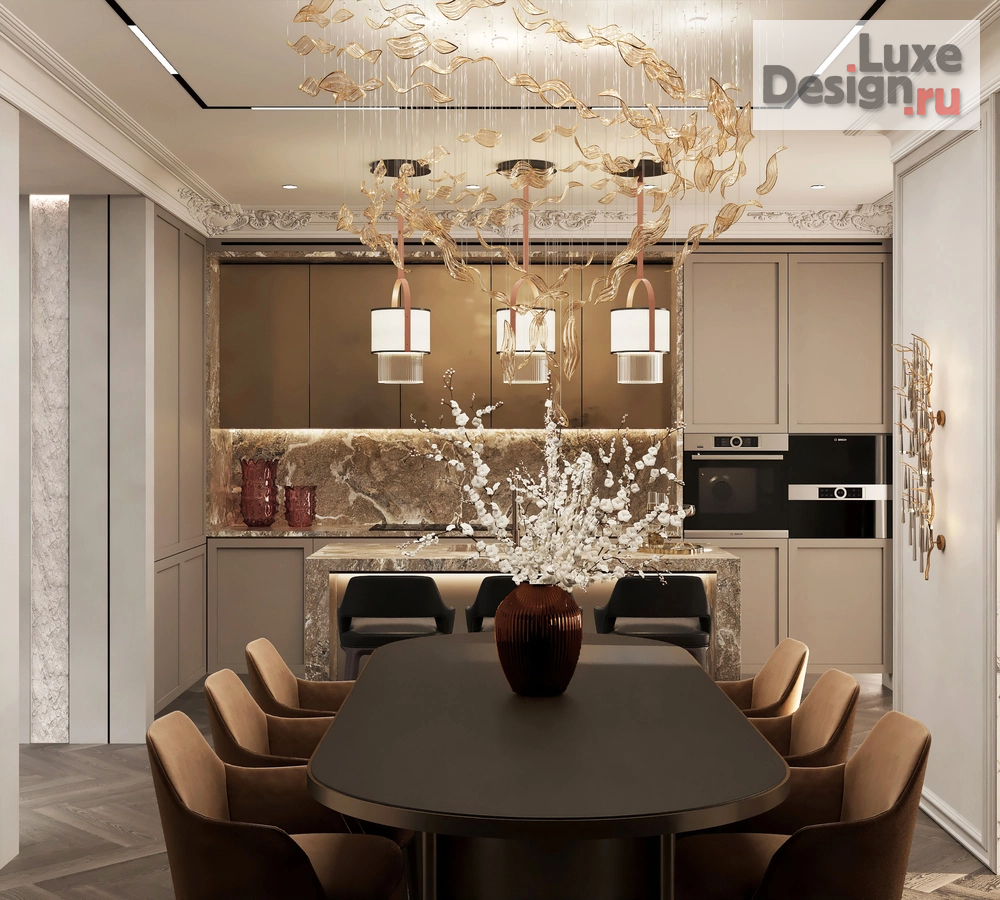 Дизайн интерьера коттеджа "Дизайн интерьера дома, коттеджный посёлок Довиль, 480 м2" (фото 1)