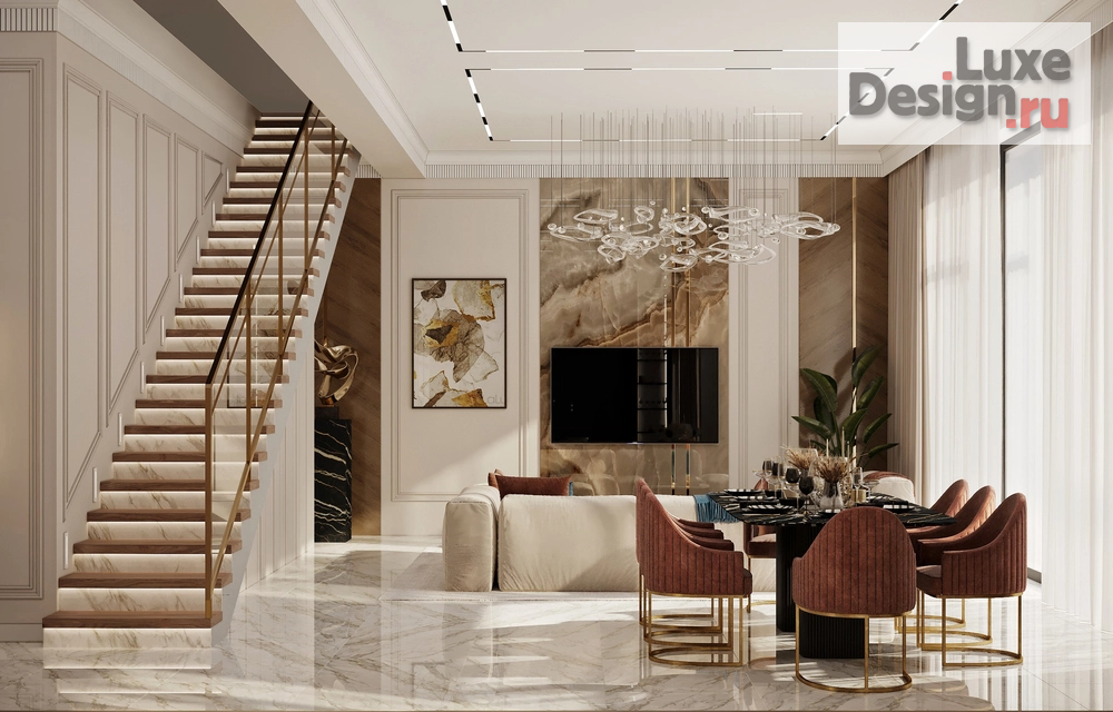 Дизайн интерьера загородного дома "Дизайн интерьера дом кп Новогорск клаб" (фото 1) от дизайнера Болдырев Артем Дизайн интерьера загородного дома "Дизайн интерьера дом кп Новогорск клаб" (фото 1)