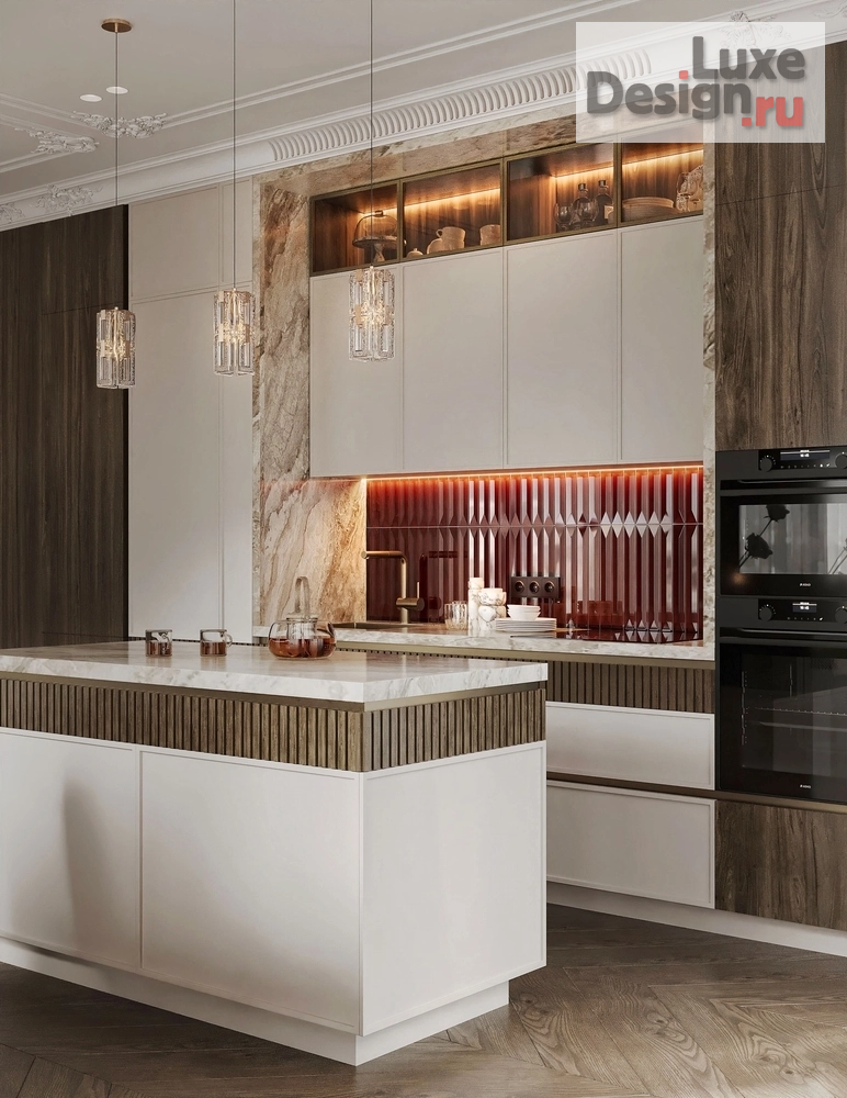 Дизайн интерьера трехкомнатной квартиры "Дизайн-проект квартиры 145 м² в ЖК «Остров»" (фото 2)