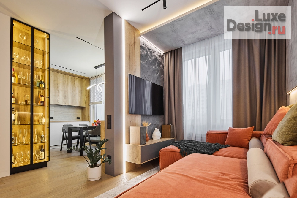 Дизайн интерьера трехкомнатной квартиры "Интерьер квартиры в современном стиле" (фото 2)