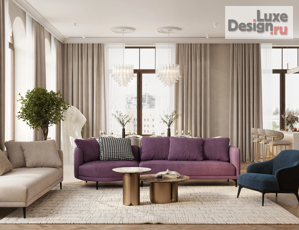 Дизайн интерьера квартиры "Проект пятикомнатной квартиры 220 кв. м." (фото 2)