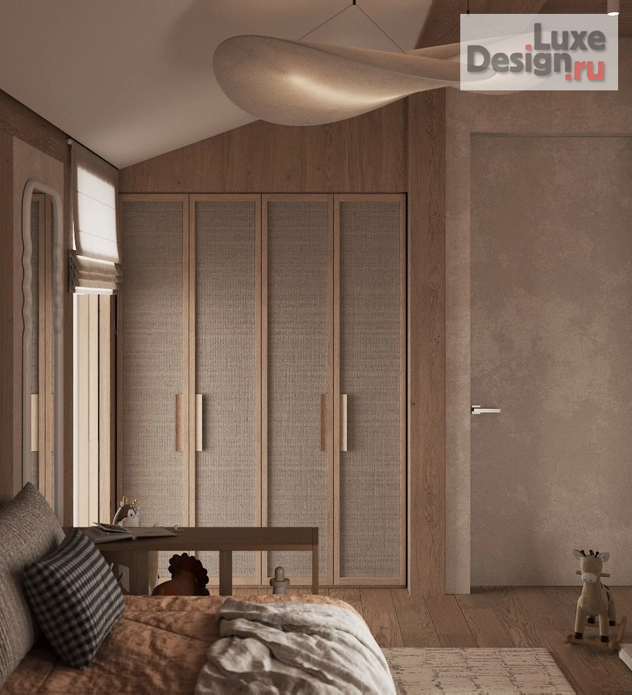 Дизайн интерьера частного дома "Дизайн интерьера дома в стиле Japandi кп Новая жизнь. 150 м2" (фото 32)