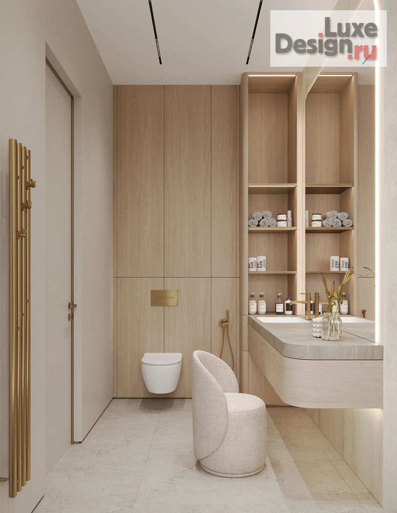 Дизайн интерьера коттеджа "Дизайн интерьера дома в коттеджном посёлке «Nordic» 250 м²" (фото 39)