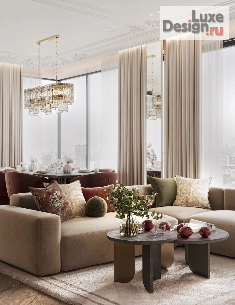 Дизайн интерьера трехкомнатной квартиры "Дизайн-проект квартиры 145 м² в ЖК «Остров»" (фото 3)