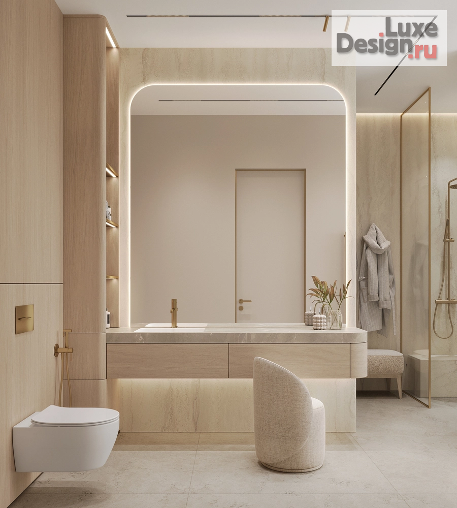 Дизайн интерьера коттеджа "Дизайн интерьера дома в коттеджном посёлке «Nordic» 250 м²" (фото 41)