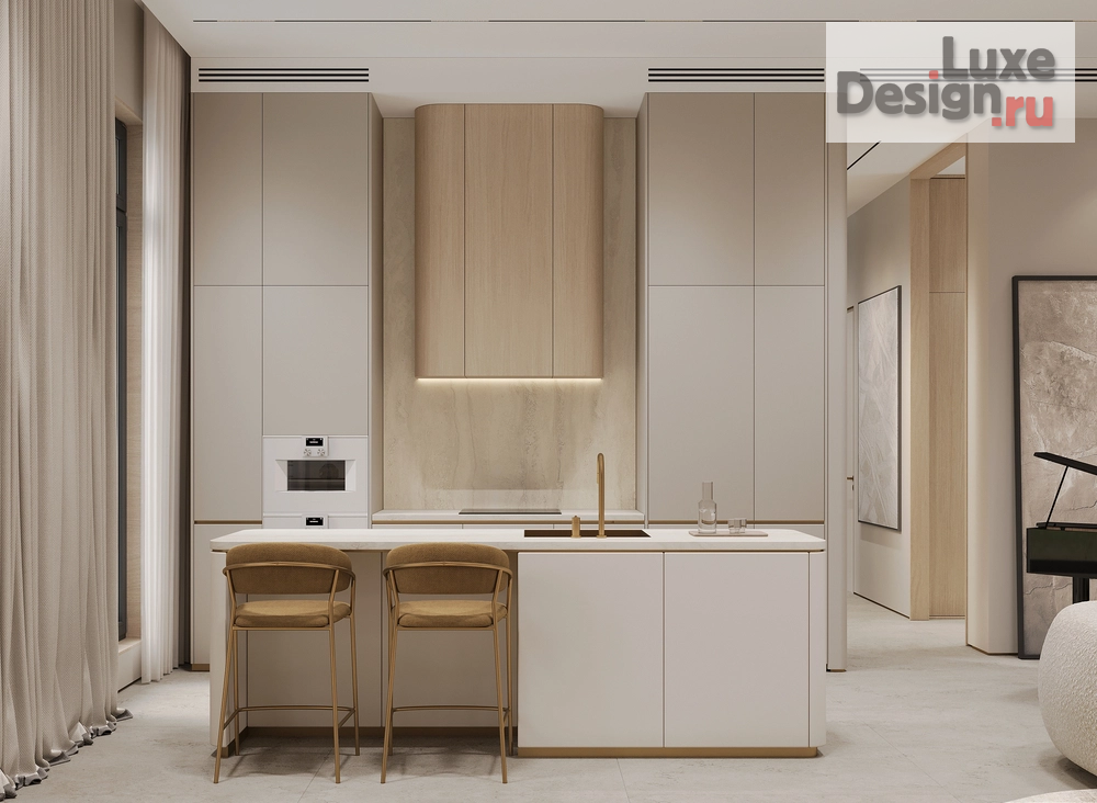 Дизайн интерьера коттеджа "Дизайн интерьера дома в коттеджном посёлке «Nordic» 250 м²" (фото 4)