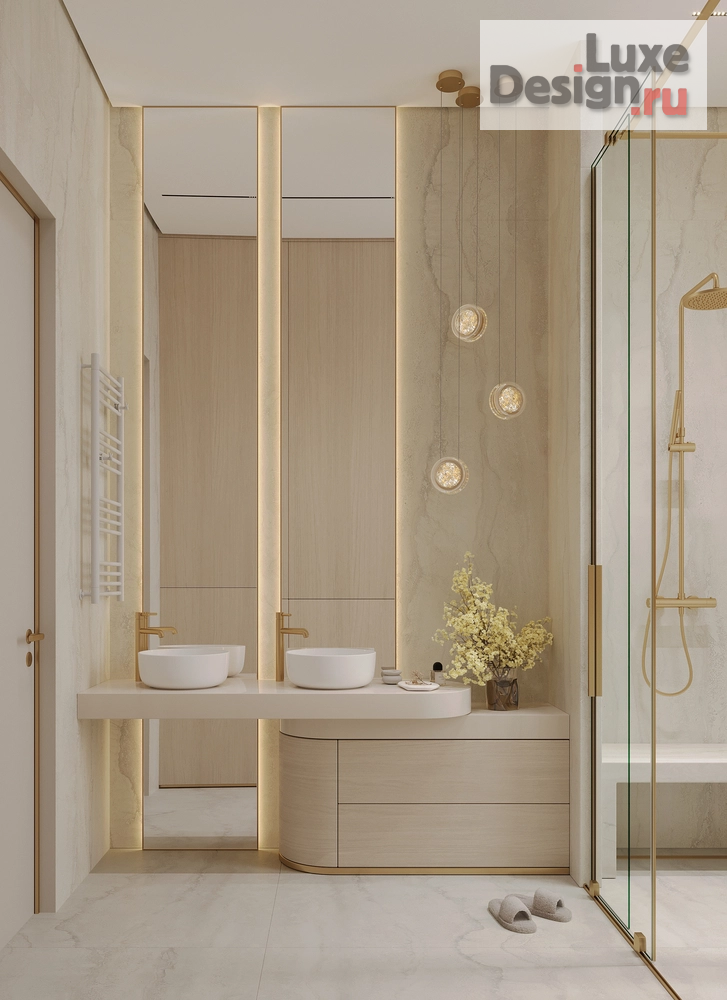 Дизайн интерьера коттеджа "Дизайн интерьера дома в коттеджном посёлке «Nordic» 250 м²" (фото 47)