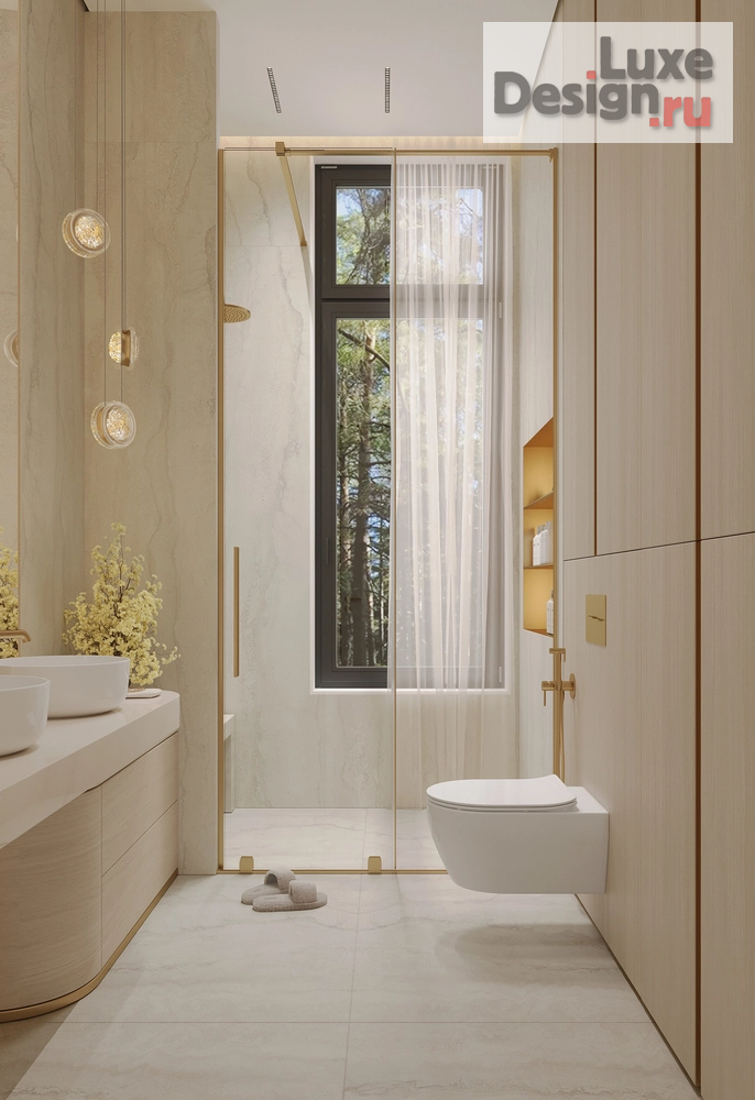 Дизайн интерьера коттеджа "Дизайн интерьера дома в коттеджном посёлке «Nordic» 250 м²" (фото 48)