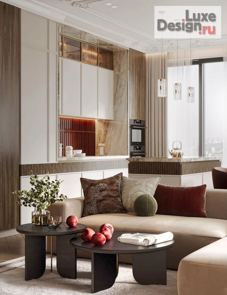 Дизайн интерьера трехкомнатной квартиры "Дизайн-проект квартиры 145 м² в ЖК «Остров»" (фото 4)